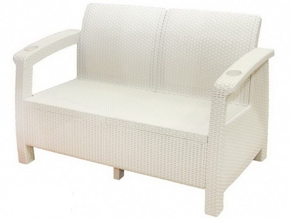 Двухместный диван Yalta Sofa Seаt белый купить в Высоковске