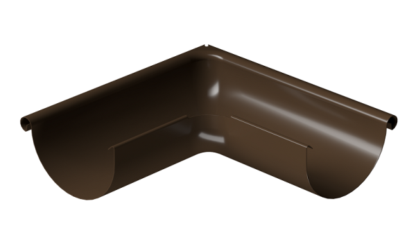 Угол внешний 90° D125 Döcke STAL PREMIUM Каштан, (RAL 8017) купить в Высоковске