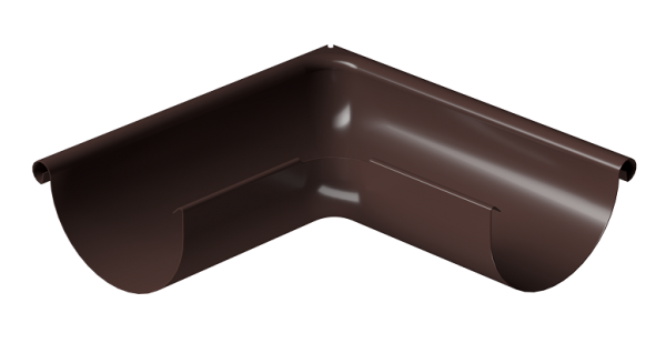 Угол внешний 90° D125 Döcke STAL PREMIUM Шоколад, (RAL 8019) купить в Высоковске