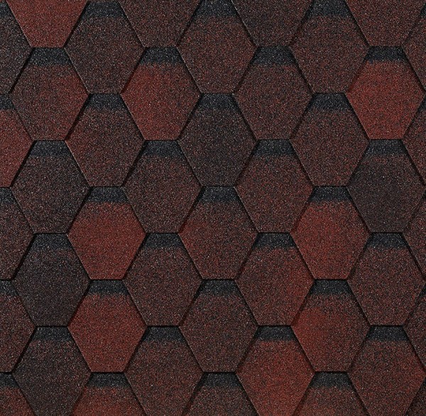 Гибкая черепица EURASIA Docke, Коллекция ШЕСТИГРАННИК Красный купить в Высоковске