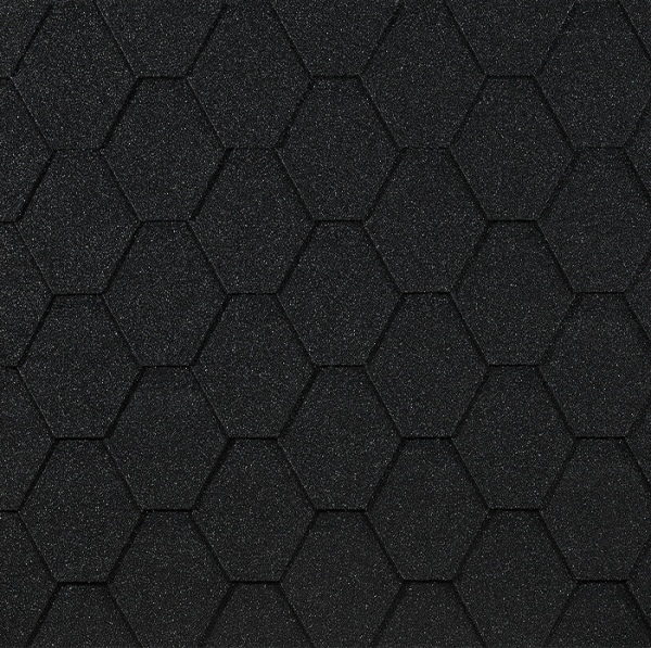 Гибкая черепица EURASIA Docke, Коллекция ШЕСТИГРАННИК Чёрный купить в Высоковске