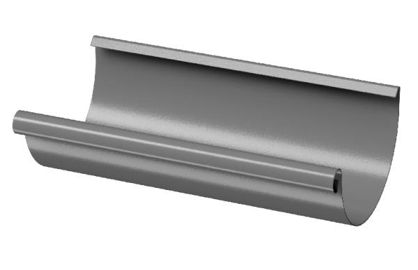 Желоб полукруглый D125 3 м Döcke STAL PREMIUM Графит, (RAL 7024) купить в Высоковске