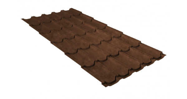 Металлочерепица квинта плюс GL 0,5 Safari Twincolor Brown купить в Высоковске