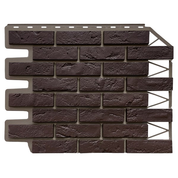 Фасадная панель FineBer, Кирпич Баварский, Темно коричневый купить в Высоковске