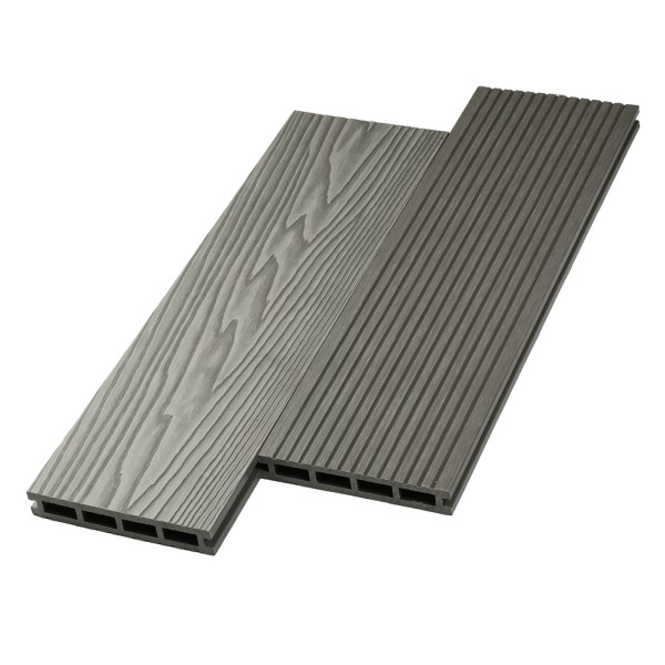 Террасная доска ДПК NanoWood двусторонняя New 3D тиснение + вельвет Серый купить в Высоковске