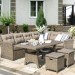 Комплект мебели AFINA плетеной из иск. ротанга AFM-307B Beige купить в Высоковске