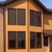 Фиброцементный сайдинг Latonit Красное дерево (RAL 8001/8008) купить в Высоковске
