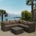 Комплект мебели AFINA плетеной из иск. ротанга YR825A Brown/Beige купить в Высоковске