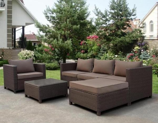 Комплект мебели AFINA плетеной из иск. ротанга YR821A Brown/Beige купить в Высоковске