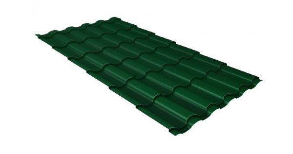 Металлочерепица кредо 0,5 Satin RAL 6005 зеленый мох купить в Высоковске