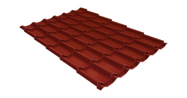 Металлочерепица классик GL 0,5 Velur20 RAL 3009 оксидно-красный купить в Высоковске