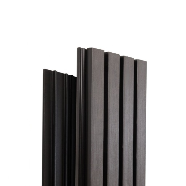 Фасадная доска Ecodecking Техно реечная 200х26х3000 Графит купить в Высоковске