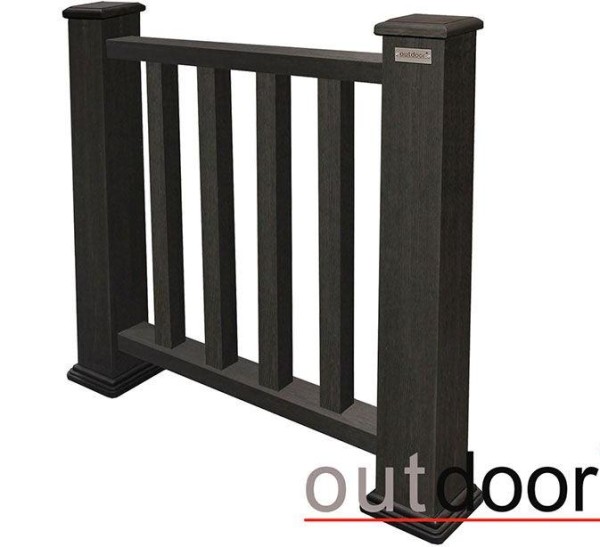 Ограждение из ДПК Outdoor Классик 3D STORM чёрный купить в Высоковске