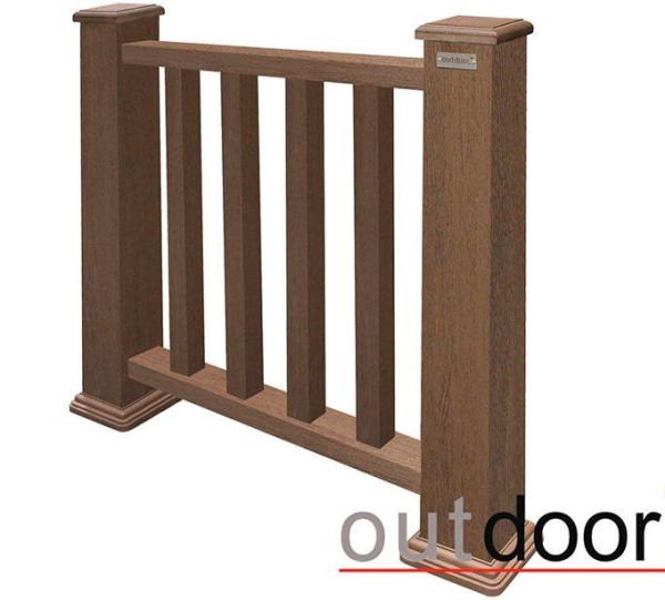 Ограждение из ДПК Outdoor Классик 3D STORM коричневый микс купить в Высоковске