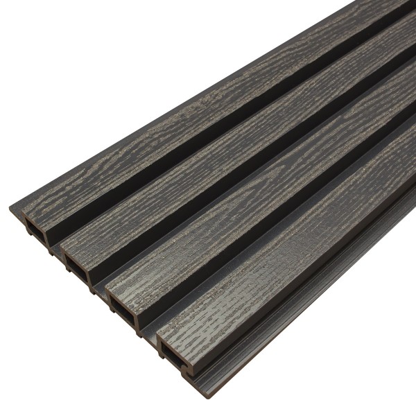 Фасадная доска из ДПК Faynag Wood Рейка Мокрый Асфальт купить в Высоковске