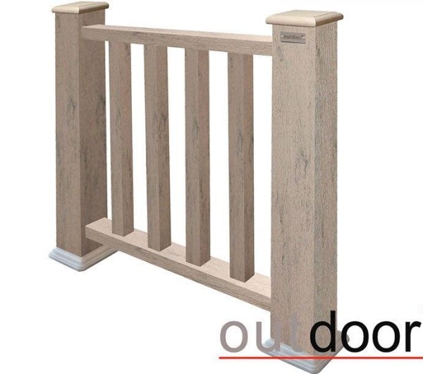 Ограждение из ДПК Outdoor Классик 3D STORM серый микс купить в Высоковске
