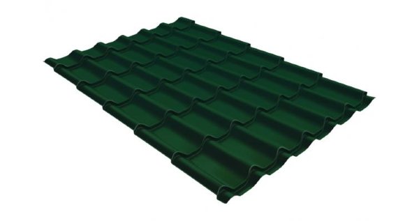 Металлочерепица классик GL 0,5 Velur20 RAL 6005 зеленый мох купить в Высоковске