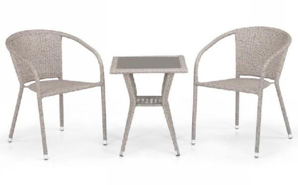 Комплект плетеной мебели AFINA из иск. ротанга T25C/Y137C-W85 Latte 2Pcs купить в Высоковске