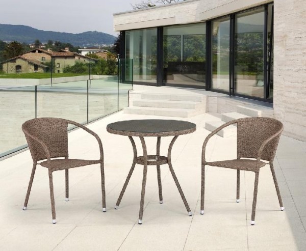 Комплект плетеной мебели AFINA из иск. ротанга T282ANT/Y137C-W56 Light Brown 2Pcs купить в Высоковске