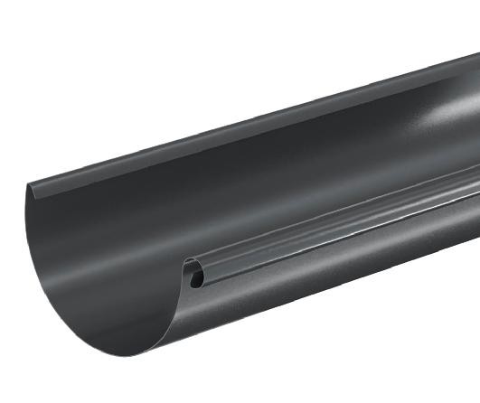 Водосток Aquasistem, система 125x90 - Водосточный желоб 3.00м RAL 7024 Тёмно-серый купить в Высоковске