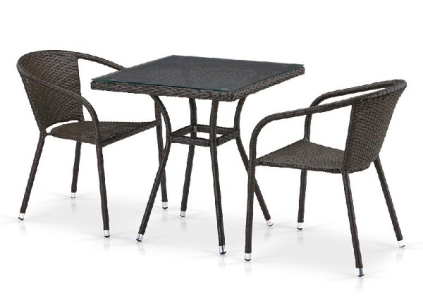 Комплект плетеной мебели AFINA из иск. ротанга T282BNT/Y137C-W53 Brown 2Pcs купить в Высоковске