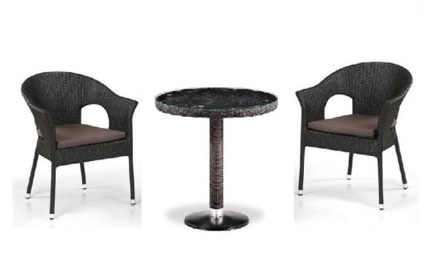 Комплект плетеной мебели AFINA из иск. ротанга T601/Y79A-W53 Brown 2Pcs купить в Высоковске