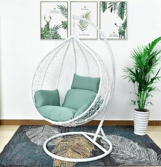 Кресло Подвесное из искусственного ротанга AFM-168A-XL White/Green купить в Высоковске