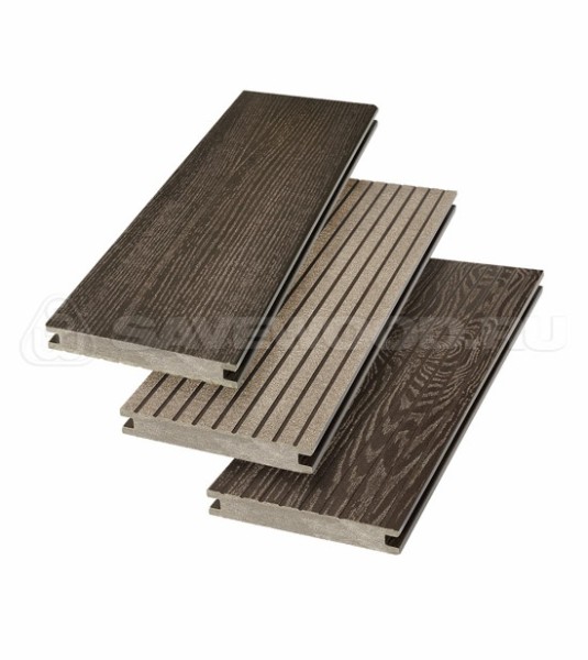 Террасная доска SW Fraxinus (R) полнотелая «SaveWood» Темно-коричневый купить в Высоковске