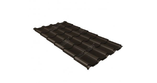 Металлочерепица камея 0,5 Satin RR 32 темно-коричневый купить в Высоковске