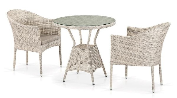 Комплект плетеной мебели AFINA из иск. ротанга T705ANT/Y350-W85 Latte 2Pcs купить в Высоковске