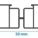 Лага алюминиевая KRONEX 50x25x3000 мм несущая купить в Высоковске