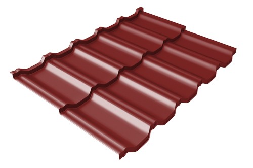 Металлочерепица модульная Квинта Uno Grand Line c 3D резом 0,5 Satin RAL 3011 коричнево-красный купить в Высоковске