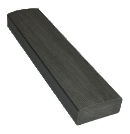Лавочный брус Ecodecking Некст полнотелый брашированный 70х35 графит купить в Высоковске