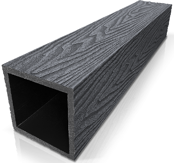 Столб ДПК 3D GardenParkett фактура дерева Графит купить в Высоковске