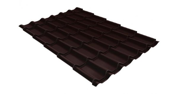 Металлочерепица классик 0,5 Satin RAL 8017 шоколад купить в Высоковске