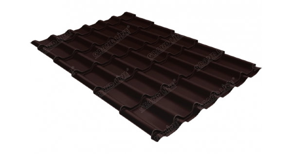 Металлочерепица классик GL 0,5 Quarzit RAL 8017 шоколад Metallic купить в Высоковске