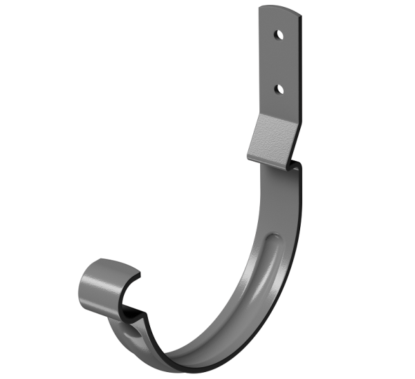 Карнизный крюк короткий (гнутый) D125 Döcke STAL PREMIUM Графит, (RAL 7024) купить в Высоковске