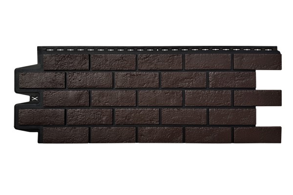 ФП Grand Line состаренный кирпич премиум Шоколадный (шов RAL 9005) купить в Высоковске