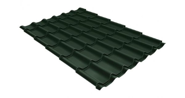 Металлочерепица классик 0,5 Satin RR 11 темно-зеленый купить в Высоковске